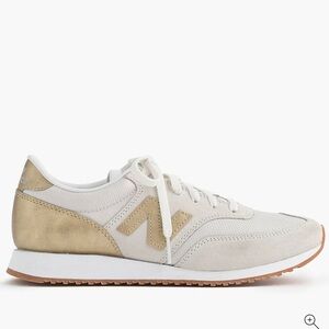 New Balance 620‎ for J. Crew ivory gold lace up women’s sneakers sz 10